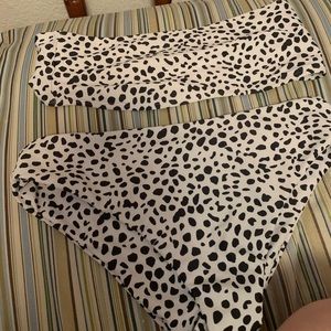 Cow print bathing suit